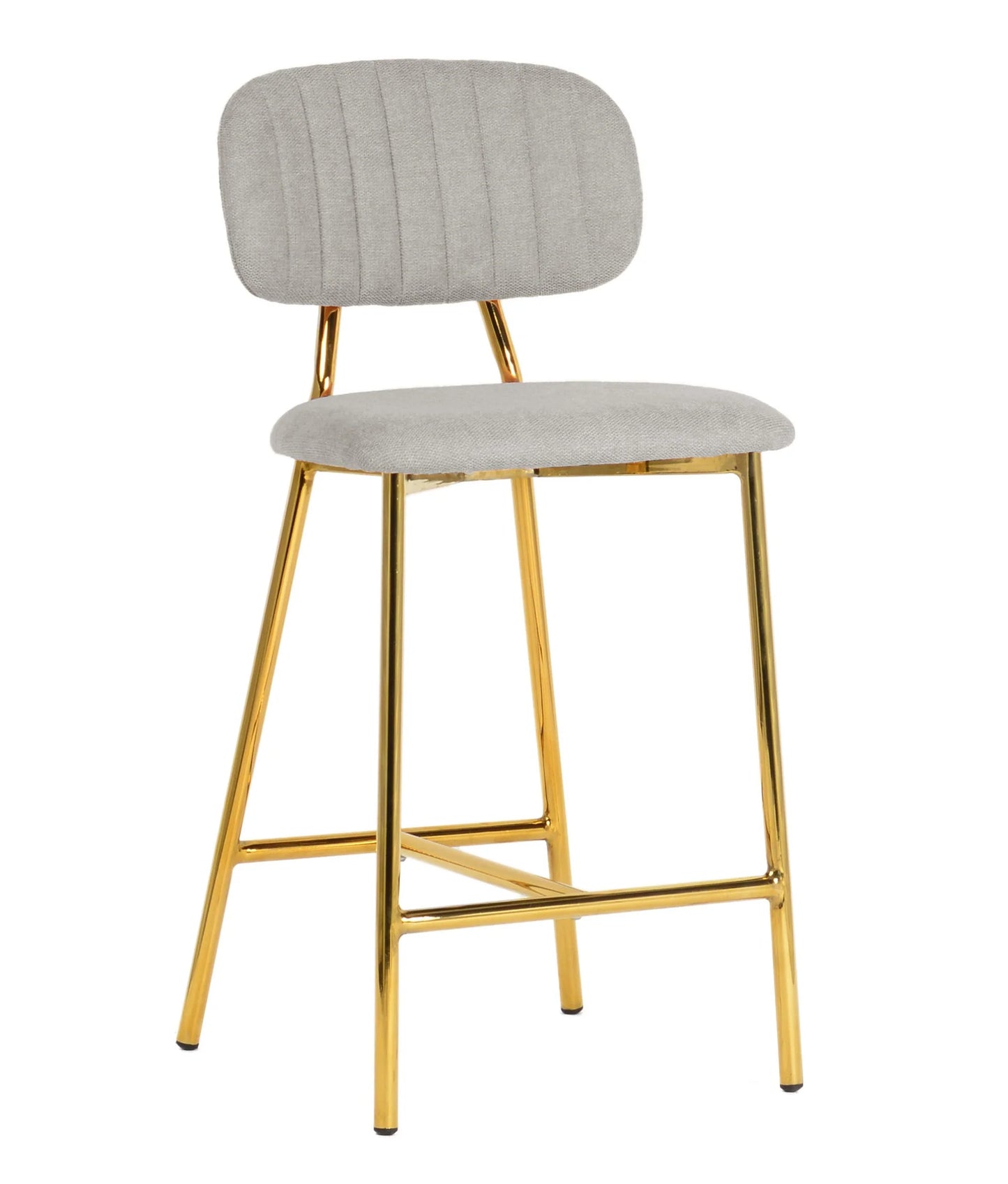 Grey Upholstery Barstool - Set of 2