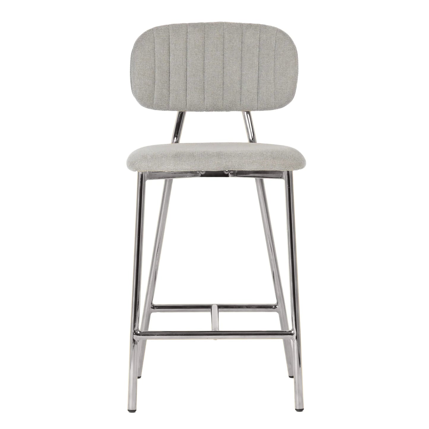 Grey Upholstery Barstool - Set of 2