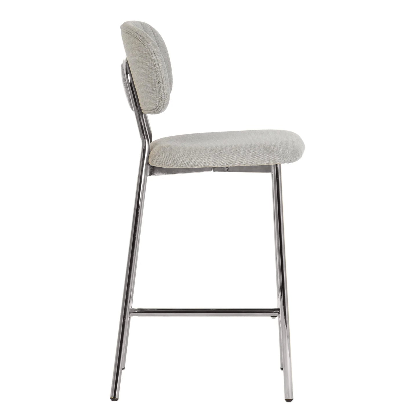 Grey Upholstery Barstool - Set of 2