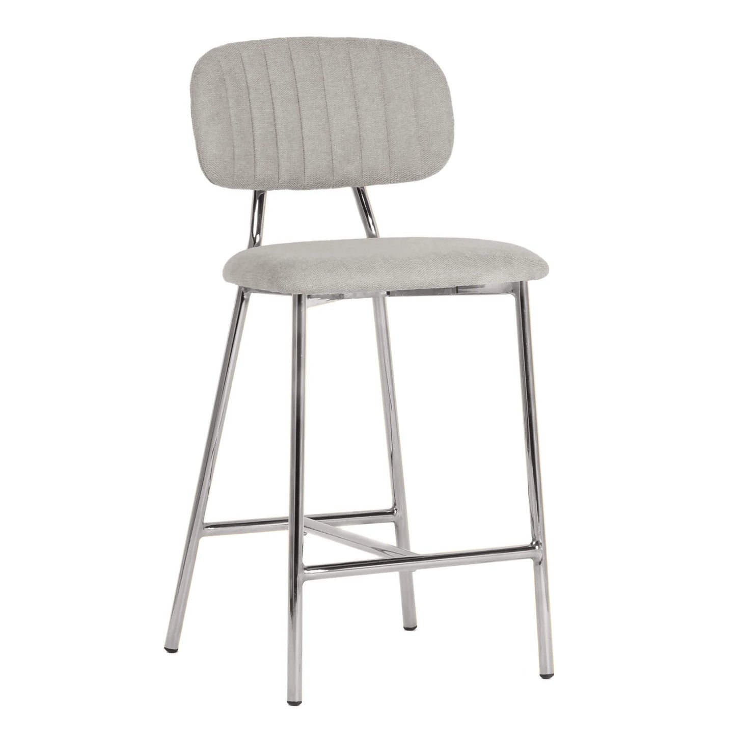 Grey Upholstery Barstool - Set of 2