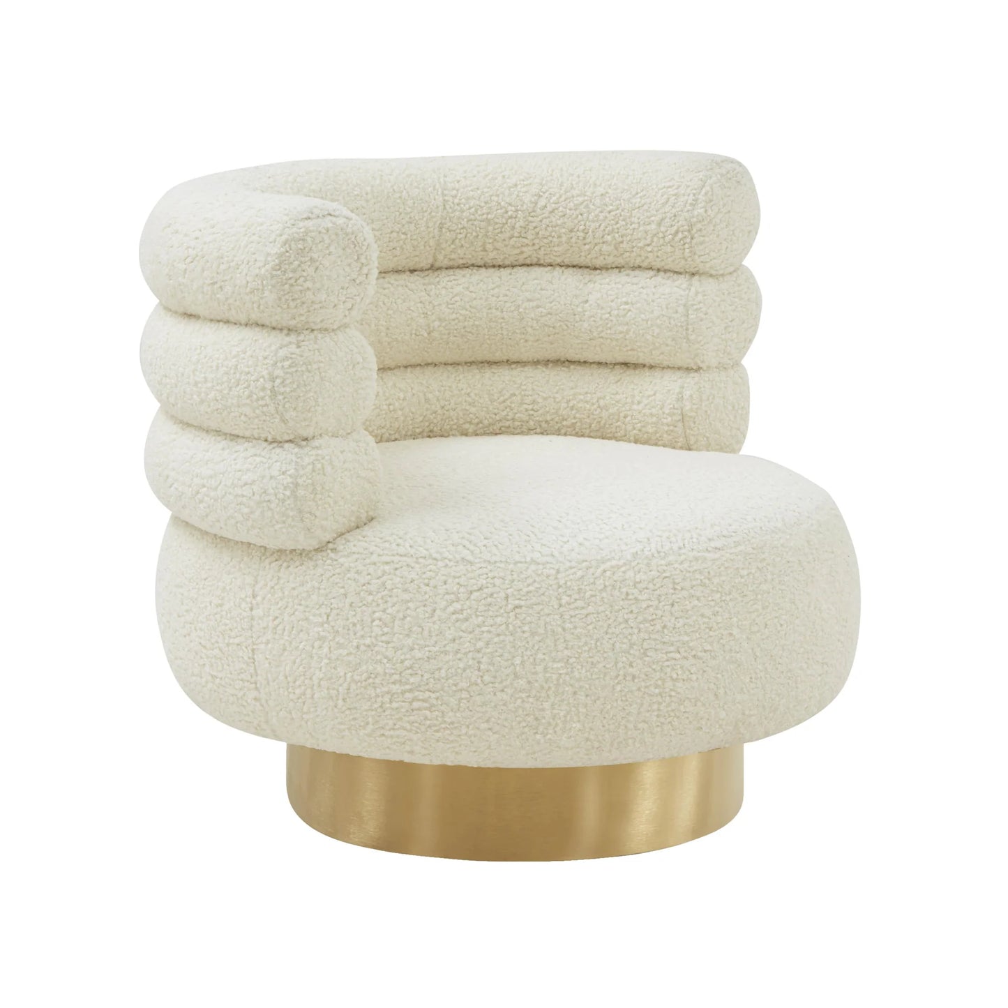 Cream Swivel Accent Chair