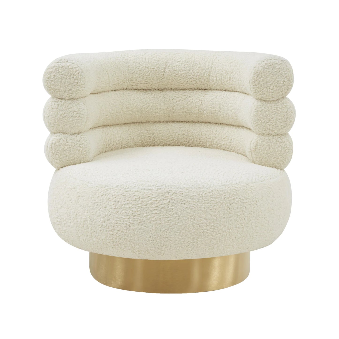 Cream Swivel Accent Chair