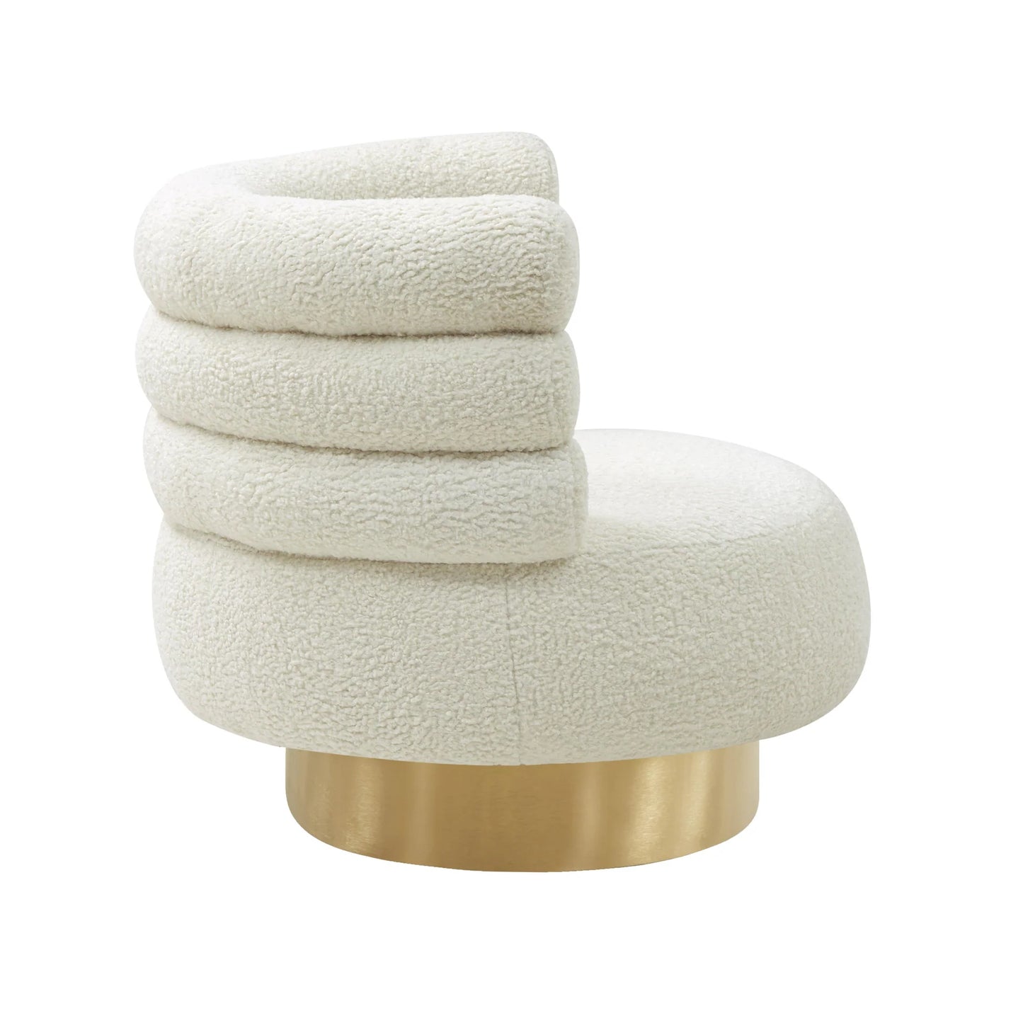 Cream Swivel Accent Chair